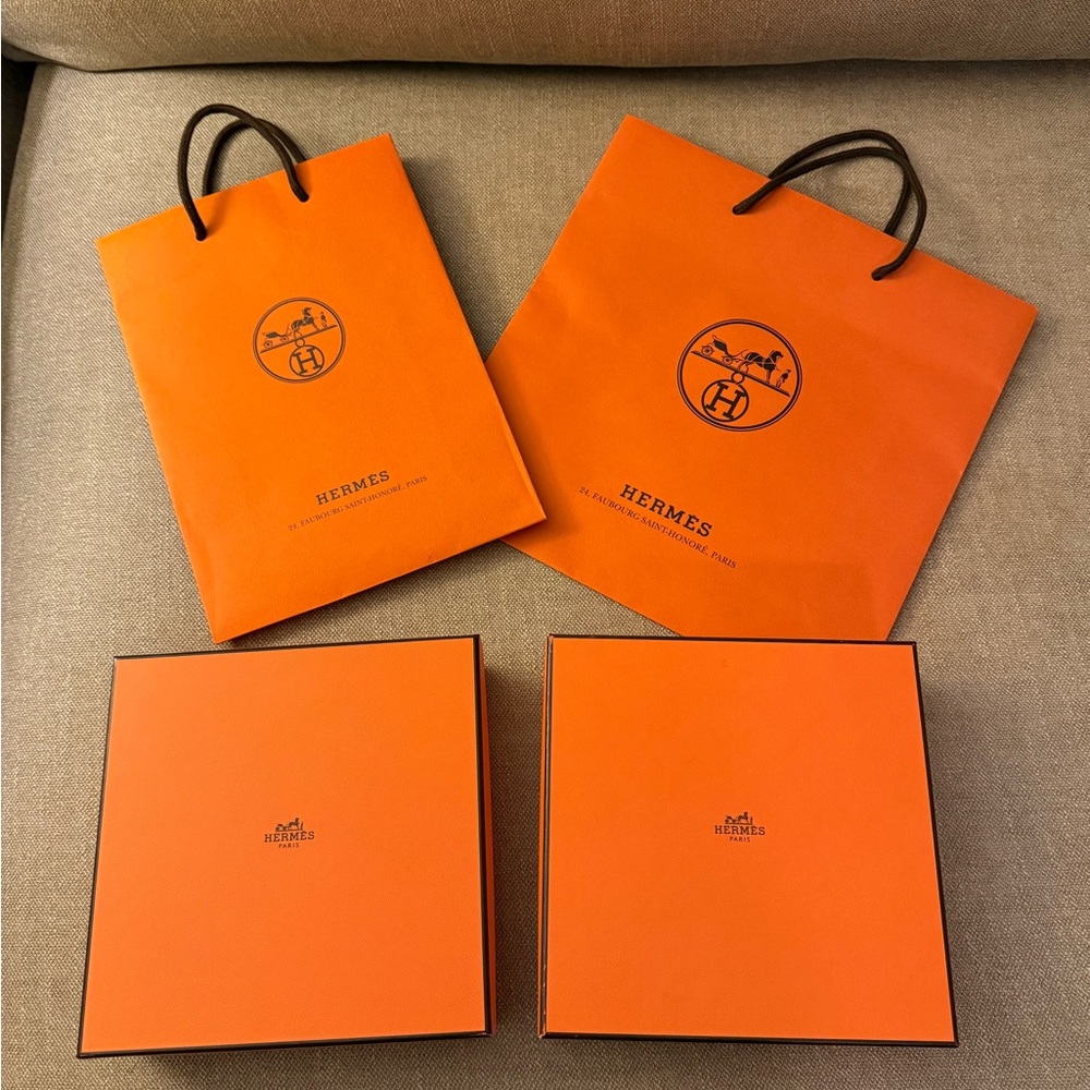 Hermes Orange Gift Bags and Boxes